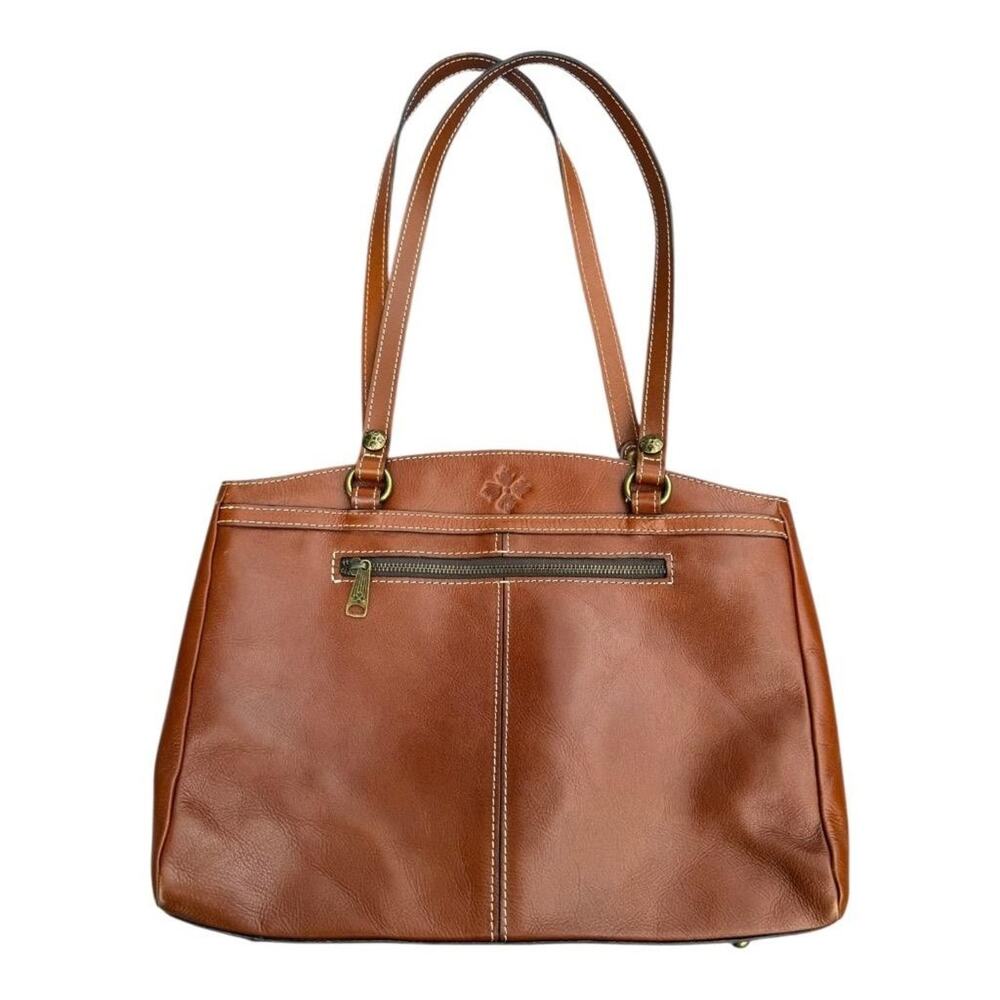 Patricia Nash Brown Leather Tote with Gold Hardware